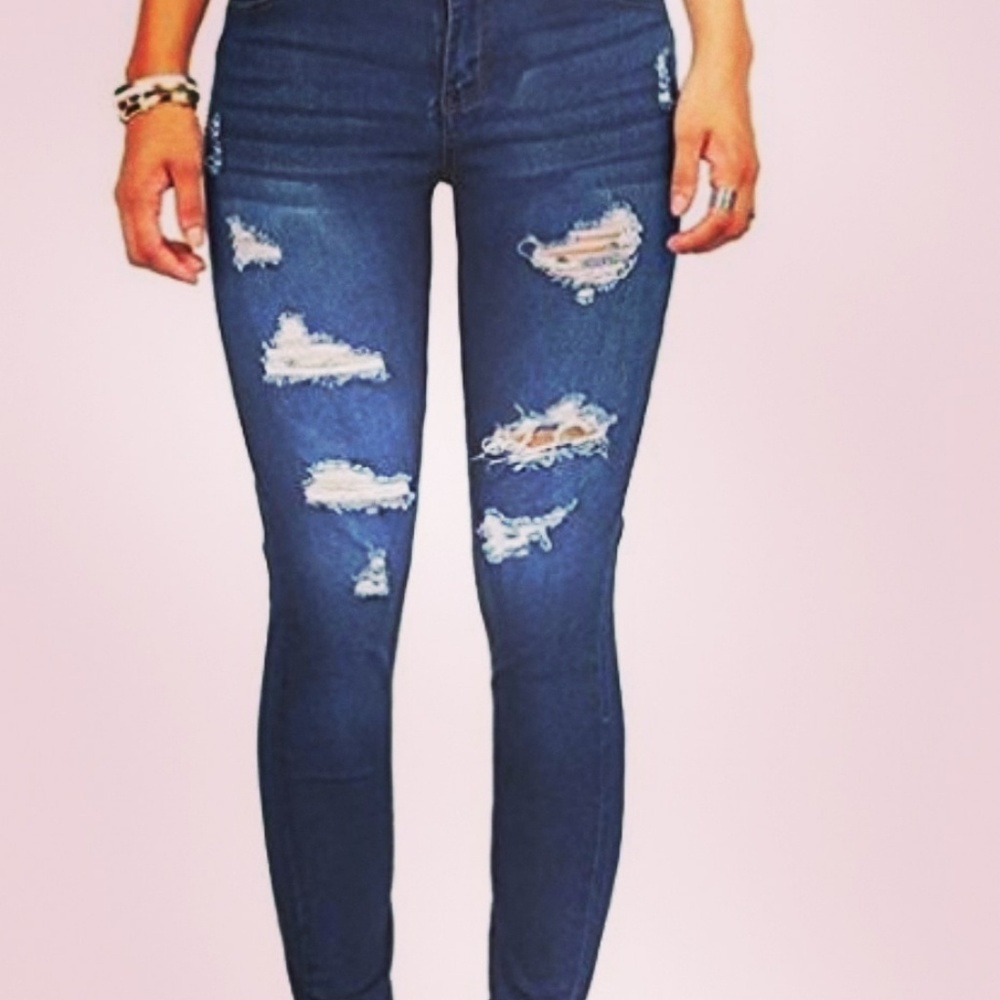 Women blue jeans